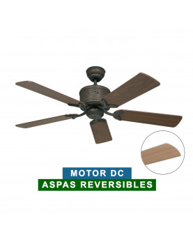 Ventilador de techo CasaFan 513283 ECO ELEMENTS 132 nuez o haya/marrón clásico y bronce