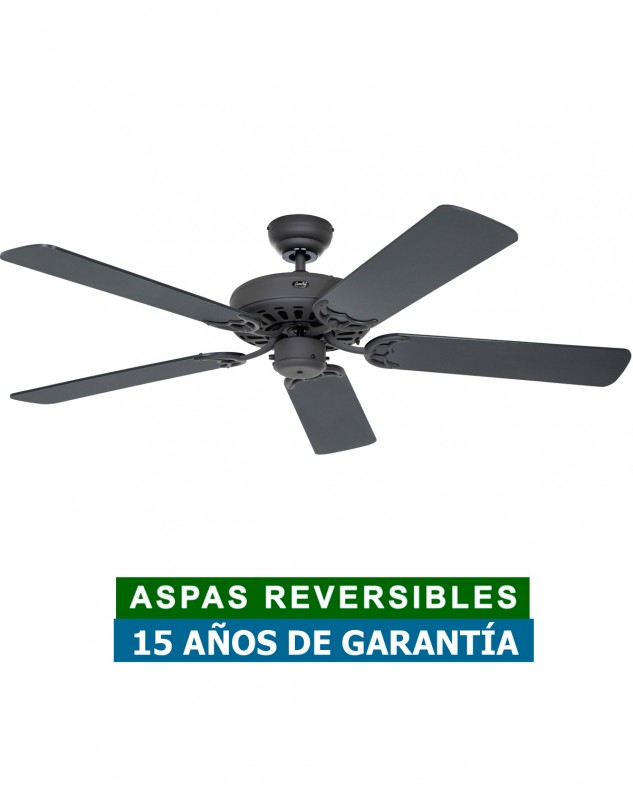 Ventilador de techo con mando a distancia Classic Royal 132 en color grafito Ventilador de techo con mando a distancia Classic Royal 132 en color grafito