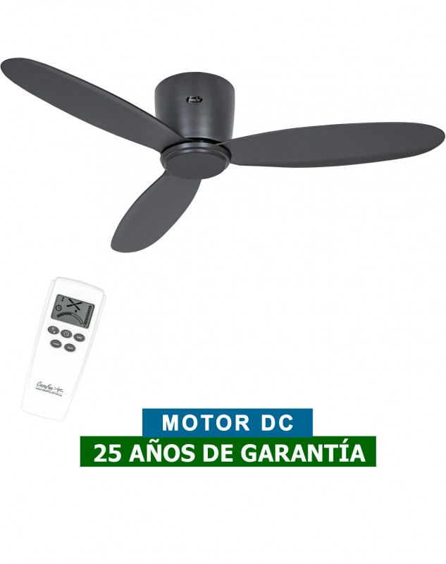 Ventilador para techos bajos negro 313284 ECO PLANO II