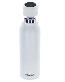 Botella de agua con purificación UV-C NOATON NATURAQ Blanca / 600ml /  Cantimplora antibacteriana