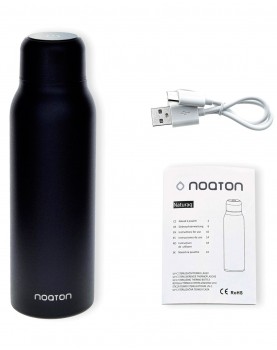 accesorios Botella de agua con purificación UV Noaton negra