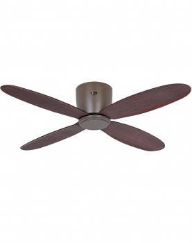 ventilador casafan para techos bajos ECO PLANO II madera oscura