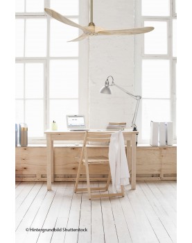 showroom ventilador de techo madera natural