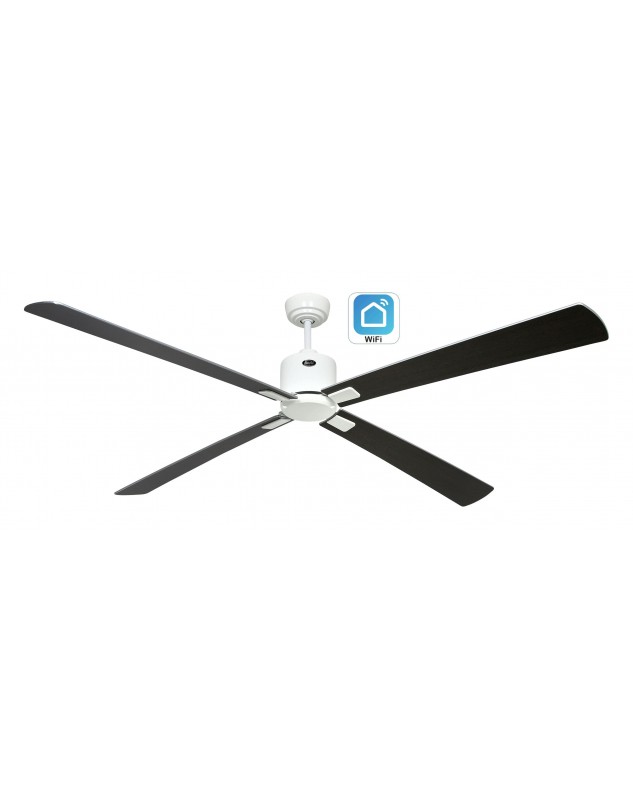 ventilador con 4 aspas color wengué