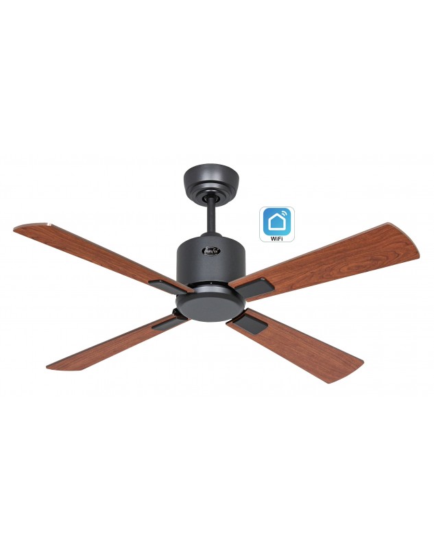 Ventilador color cerezo y motor gris basalto