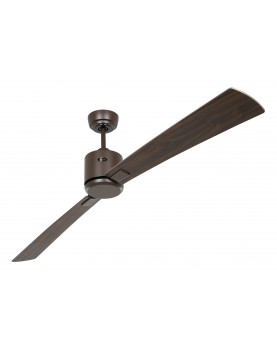 ventilador con 2 aspas color nogal