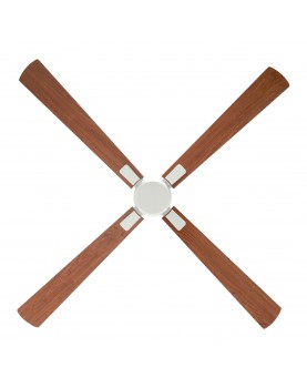 ventilador con 4 aspas color cereza