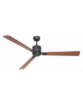 ventilador con 3 aspas color teca