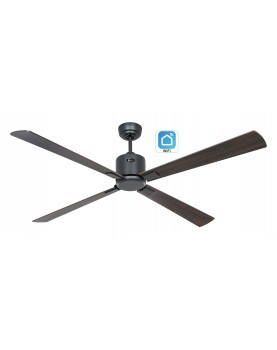 ventilador con 4 aspas color nogal