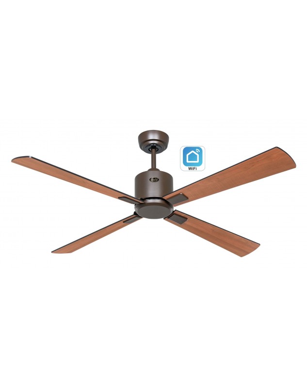 ventilador de techo con wifi teca