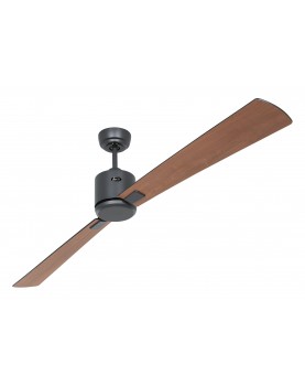 ventilador con 2 aspas color teca