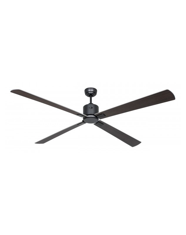 ventilador con 4 aspas color wengué