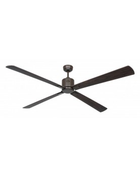 ventilador con 4 aspas color nogal