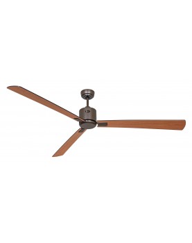 ventilador con 3 aspas color teca
