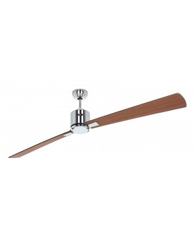 ventilador con 3 aspas color teca