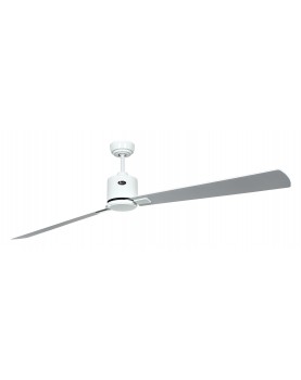 ventilador con 2 aspas color gris claro