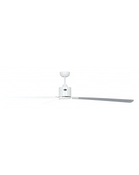 ventilador con 2 aspas color gris claro