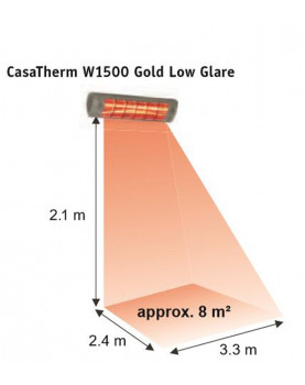 Calentador halógeno W1500 gold de 1500 W