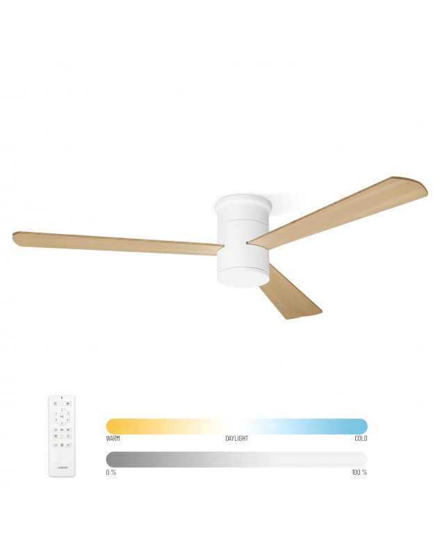 Ventilador de techo con luz Noaton ZOYA color arce Ventilador de techo con luz Noaton ZOYA color arce