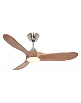 Ventilador de techo CasaFan 312264 ECO GENUINO-L con luz 122cm madera natural cromo cepillado