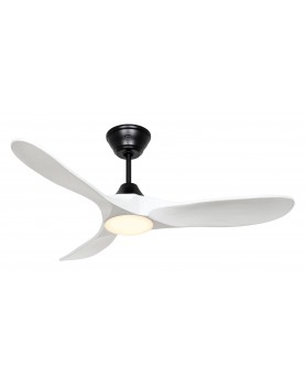 Ventilador de techo CasaFan 312268 ECO GENUINO-L con luz 122cm aspas blanco mate motor negro