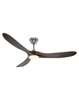 ECO GENUINO-L con luz 152cm aspas nogal motor cromo cepillado