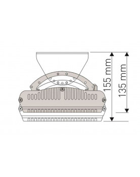Esquema calefactor radiante casafan 9818 HOTTOP 1800 W posición de instalación