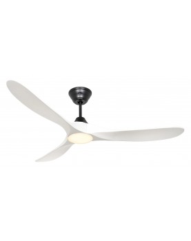 Ventilador de techo CasaFan 315268 ECO GENUINO-L con luz 152cm aspas negro motor blanco