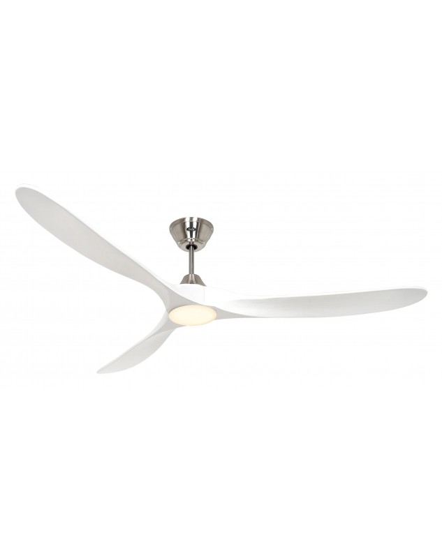 Ventilador de techo CasaFan 318062 ECO GENUINO-L con luz 180cm aspas blanco motor cromo cepillado
