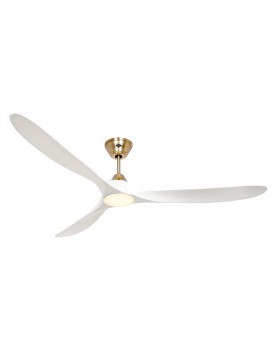 Ventilador de techo CasaFan 318067 ECO GENUINO-L con luz 180cm aspas blanco motor latón cepillado