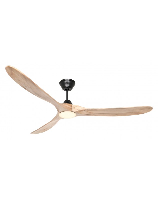 Ventilador de techo CasaFan 318074 ECO GENUINO-L con luz 180cm aspas nogal motor negro