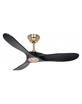 Ventilador de techo CasaFan 312233 ECO GENUINO 122cm motor latón cepillado/aspas negro mate