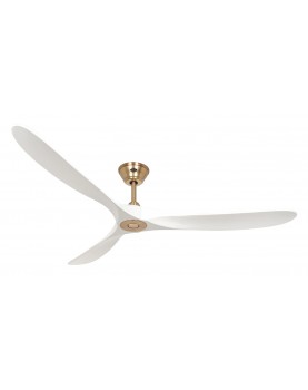 Ventilador de techo CasaFan 318033 ECO GENUINO 180cm motor latón cepillado/aspas blanco