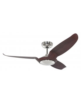 Ventilador de techo CasaFan 313591 ECO TALOS 135cm motor cromo cepillado/ aspas nogal