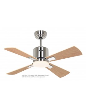 Ventilador de techo CasaFan 9420211 ECO NEO III 92cm motor cromo cepillado / aspas reversibles arce y haya con luz