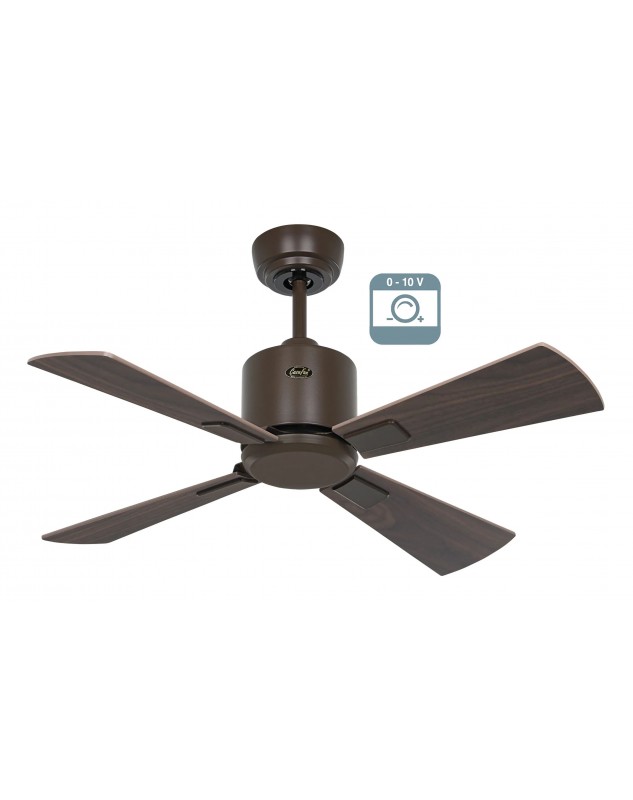 Ventilador de techo CasaFan 9490111 ECO NEO III 92cm motor bronce / aspas reversibles nogal y cerezo 0-10V