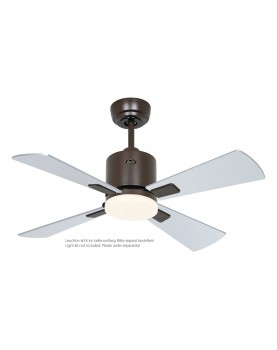 Ventilador de techo CasaFan 9490411 ECO NEO III 92cm motor bronce / aspas reversibles  plata con luz 0-10V