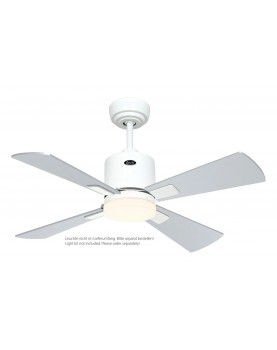Ventilador de techo CasaFan 9430411 ECO NEO III 92cm motor blanco / aspas reversibles plata con luz