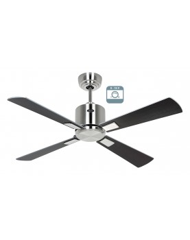 Ventilador de techo CasaFan 9421411 ECO NEO III 103cm motor cromo cepillado / aspas reversibles wengué y plata 0-10V