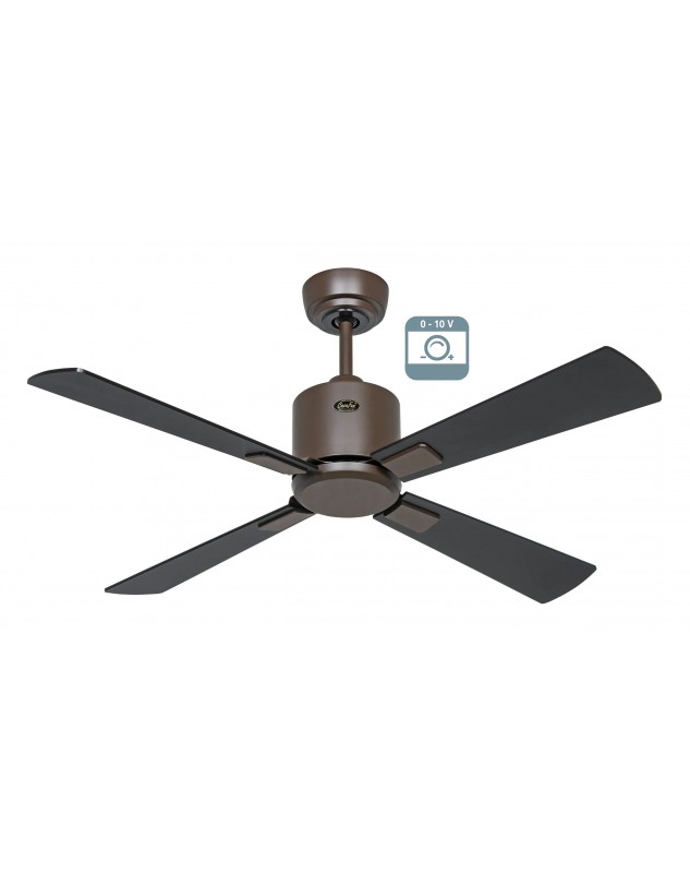 Ventilador de techo CasaFan 9491011 ECO NEO III 103cm motor bronce / aspas negro y teca 0-10V
