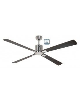 Ventilador de techo CasaFan ECO NEO III 152 BN-NB/KI 0 - 10 V motor cromo cepillado/aspas reversibles cereza o nuez