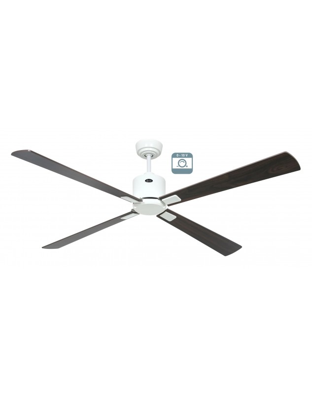 Ventilador de techo CasaFan ECO NEO III 152 WE-NB/KI 0 - 10 V motor blanco/aspas reversibles cerezo o nogal