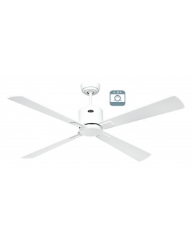 Ventilador de techo CasaFan ECO NEO III 132 WE-WE/LG 0 - 10 V motor blanco/aspas reversibles blanco y gris claro