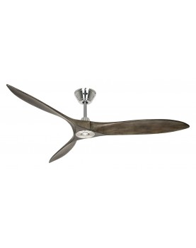 Ventilador de techo CasaFan ECO AIRSCREW 152 BN-GW cromo satinado/madera maciza