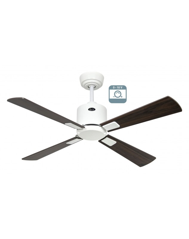 Ventilador de techo CasaFan ECO NEO III 103 WE-NB/KI 0 - 10 V motor blanco/aspas nogal y cereza