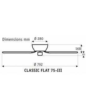 Esquema ventilador de techo 5075001 classic flat 75 aspas reversibles