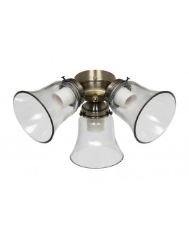 Kit de luz 3 light flush mount para lámparas ventiladores de techo Hunter