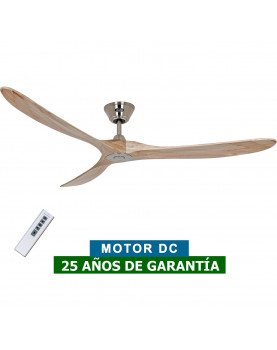 Ventilador de techo CasaFan 318016 Eco Genuino madera maciza color natural con mando a distancia