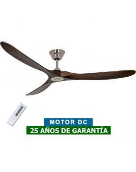 Ventilador de techo CasaFan 318015 Eco Genuino madera maciza color nogal con mando a distancia