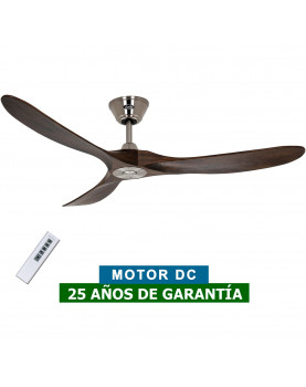 Ventilador de techo CasaFan 315215 Eco Genuino madera maciza color nogal con mando a distancia